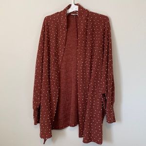 Red polka dot cardigan
